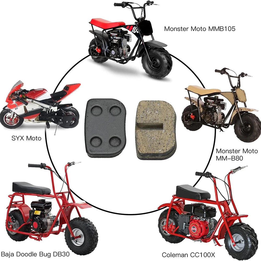 8 Pair Disc Brake Shoe Pad For 43cc 47cc 49cc Pocket Bike Mi