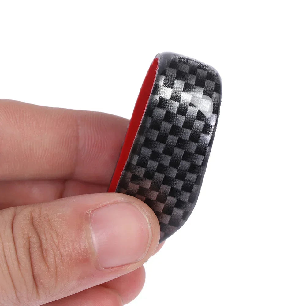 4 Pcs Black Carbon Fiber Car Door Edge Guard Strips Scratch 