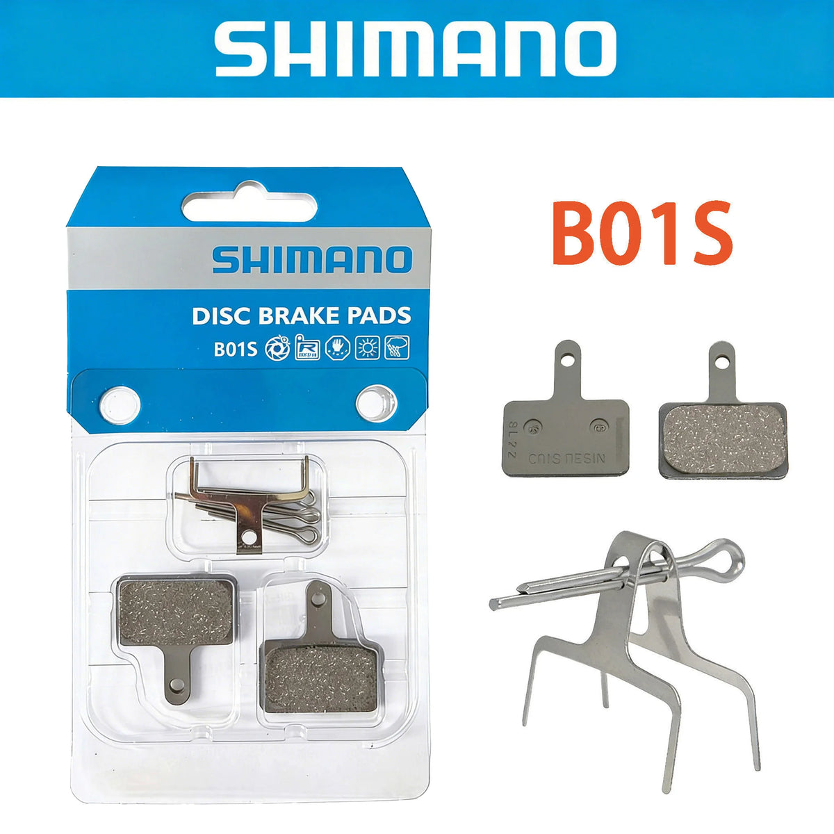 Shimano B01S Resin Brake Pads for Deore M395 M475 M525 M486 