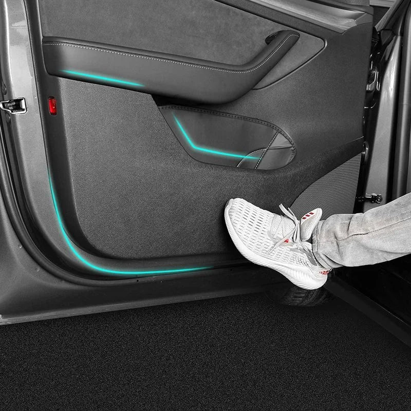 Car Door Anti-Kick Pad For Tesla Model Y/ 3 Highland Leather