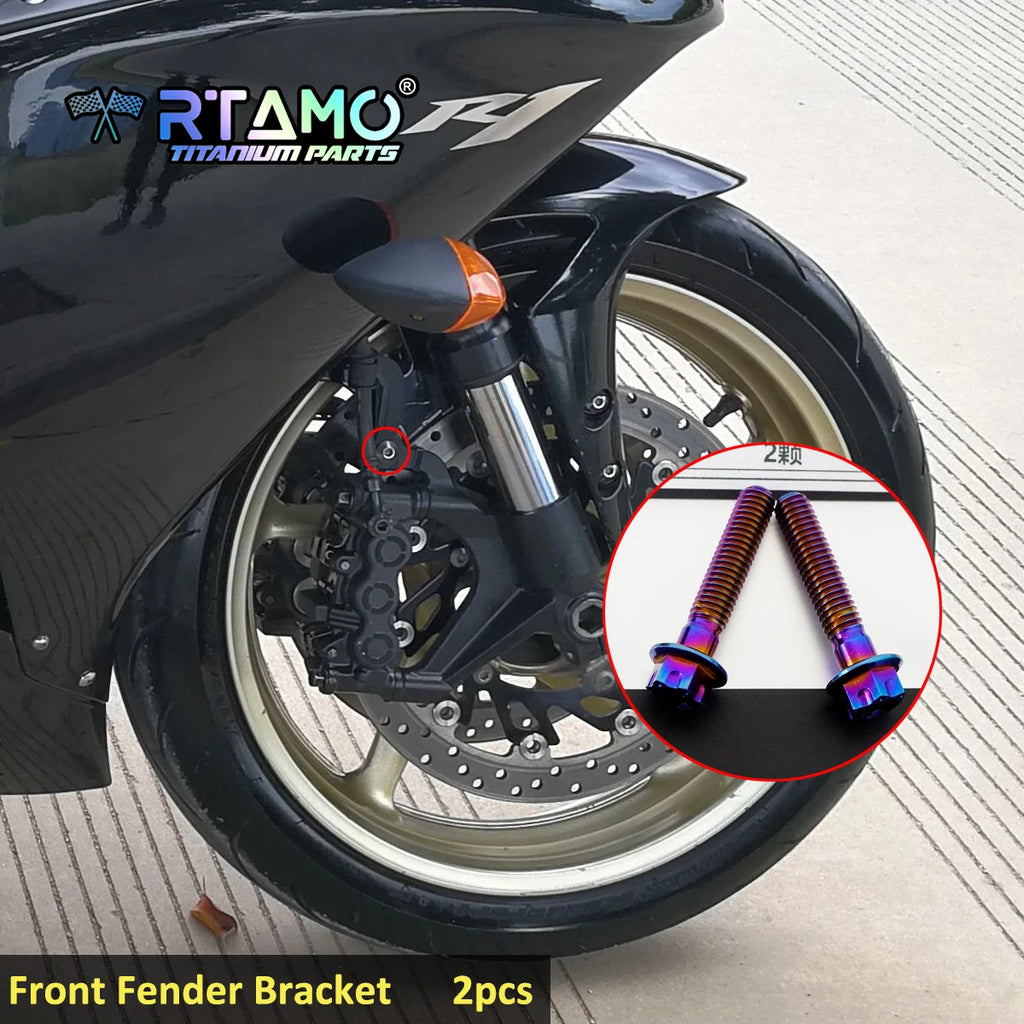RTAMO Titanium Alloy Bolts for Yamaha YZF-R1 Front Caliper ABS Sensor Brake Disc Oil Tank Side Cover Screw Nuts Pin