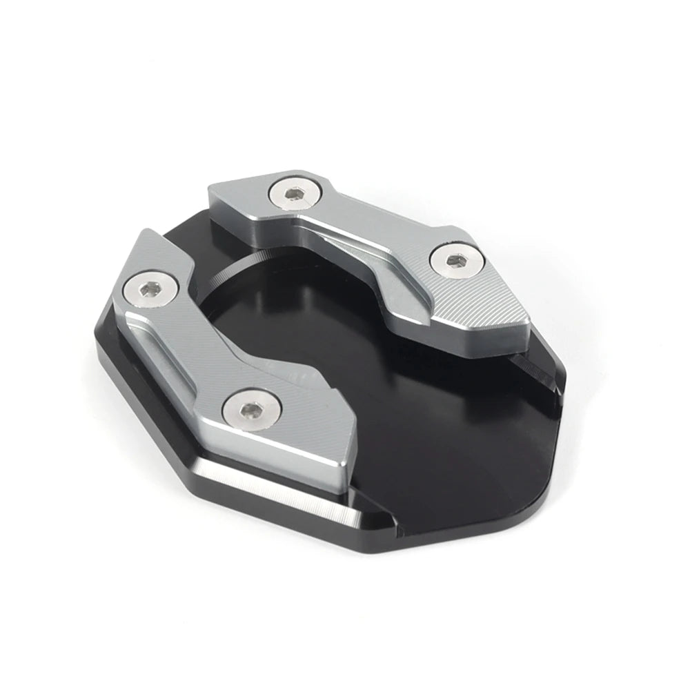 Aluminum Motorcycle Side Stand Pad Universal Enlarger Foot Extension Kickstand Support Plate for Motorbike Modification