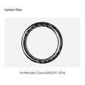 For Mercedes Benz W204 W205 A C Class GLA CLA GLC Ignition Switch Key Hole Ring Trim Carbon Fiber Sticker Car Interior Accessory