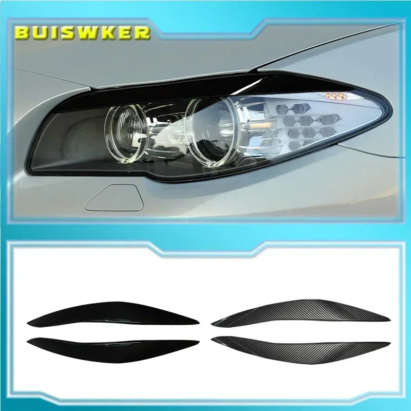 2Pcs Car Front Headlight Eyelids Eyebrow Cover Trim For BMW 