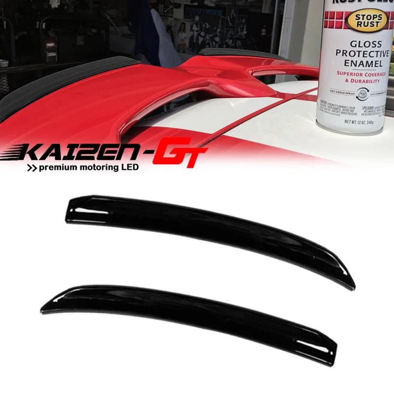 New Sport Red/Carbon Fiber Style Rear Wing Trim Spoiler Exte