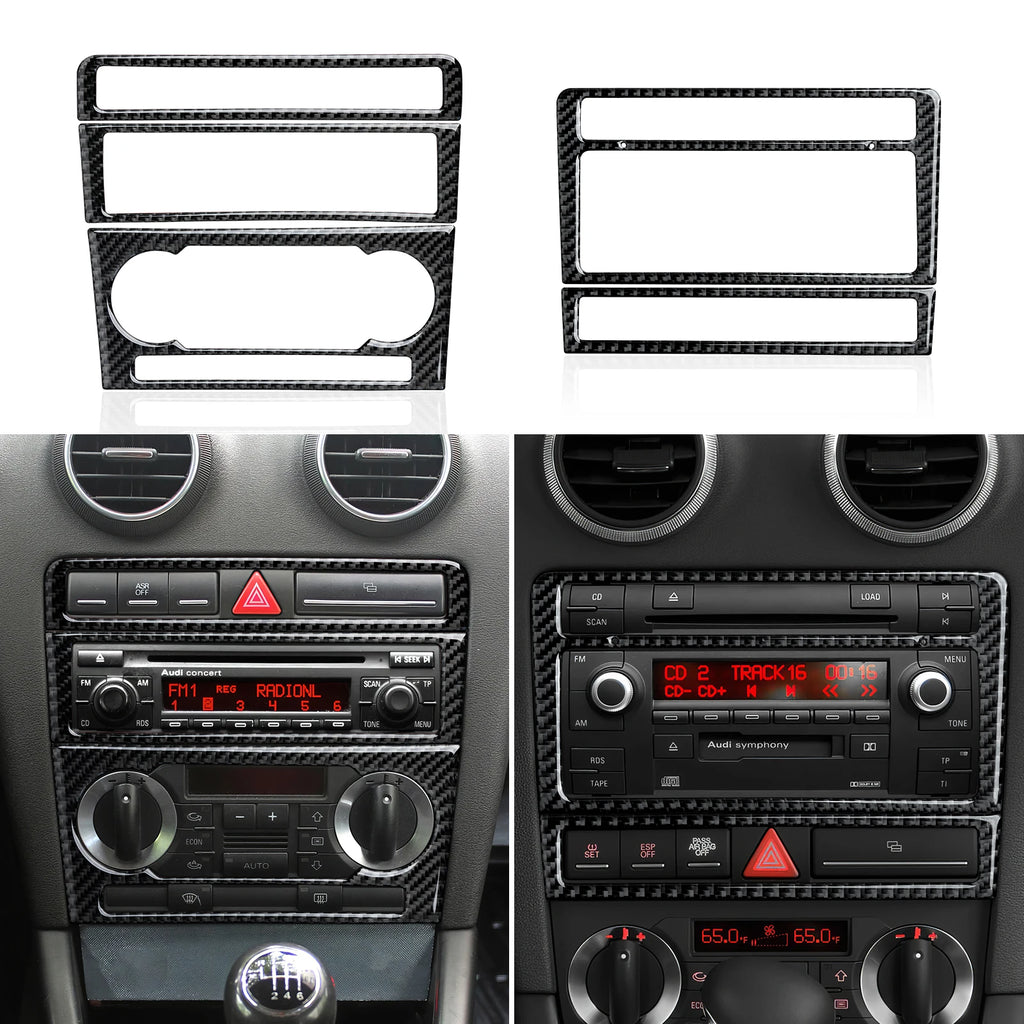 Car Center Console Gear Shift Panel Window Lift Carbon Fiber