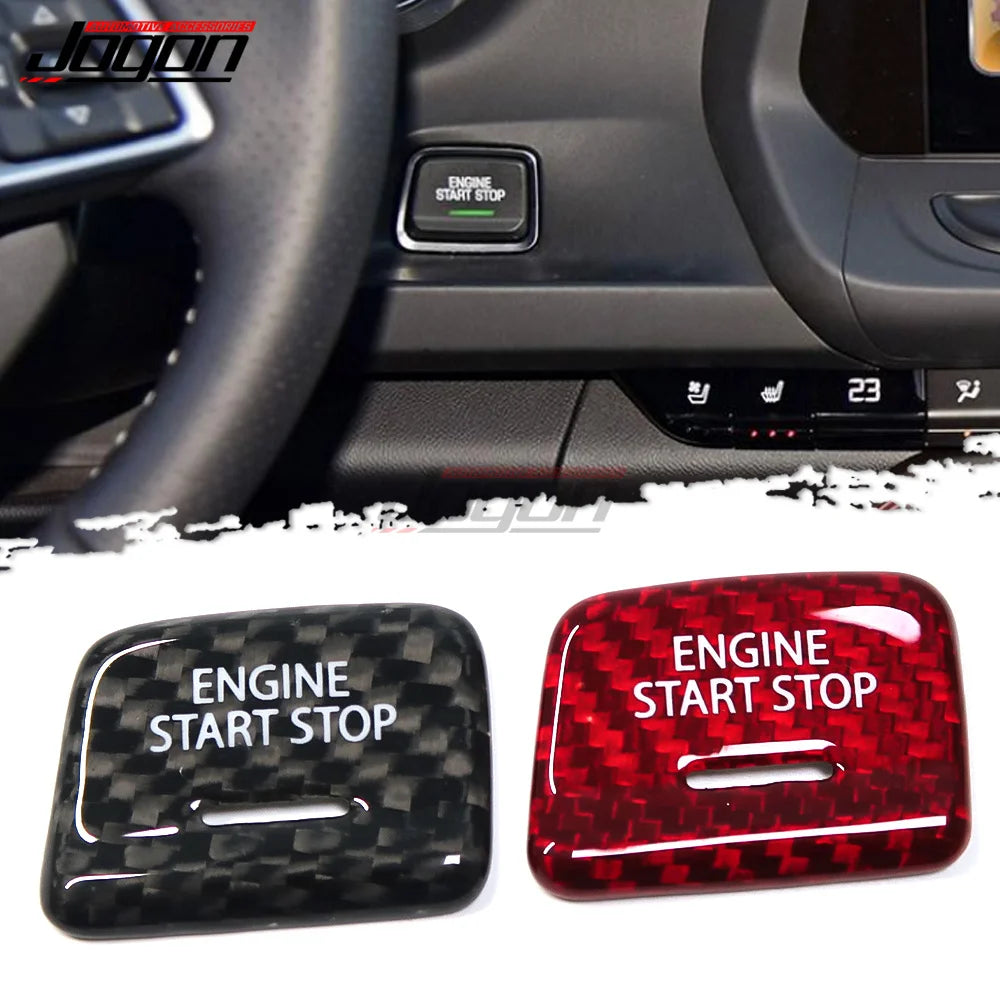 Carbon Start Stop Push Button For Chevrolet Camaro Corvette 