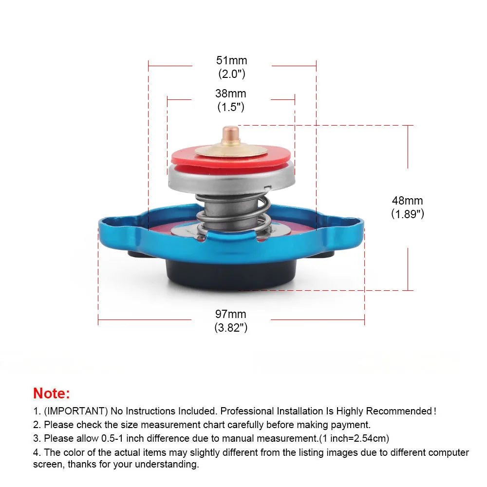 Universal Truck Water Tank Thermostatic Radiator Cap Cover W