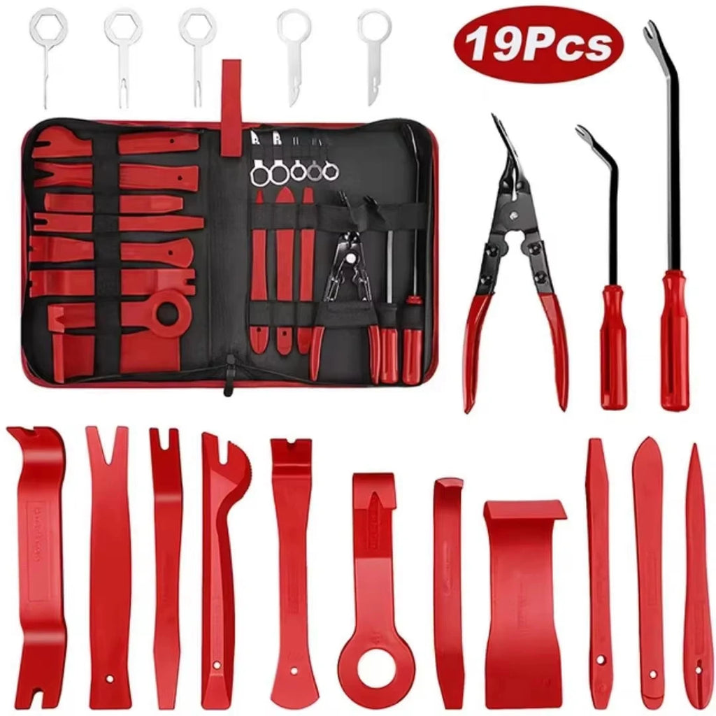 Auto Car Door Dash Radio Panel Trim Removal Pry Tool Kit Disassembly Repair Installer Interior Plastic Clip Conversion Hand Set