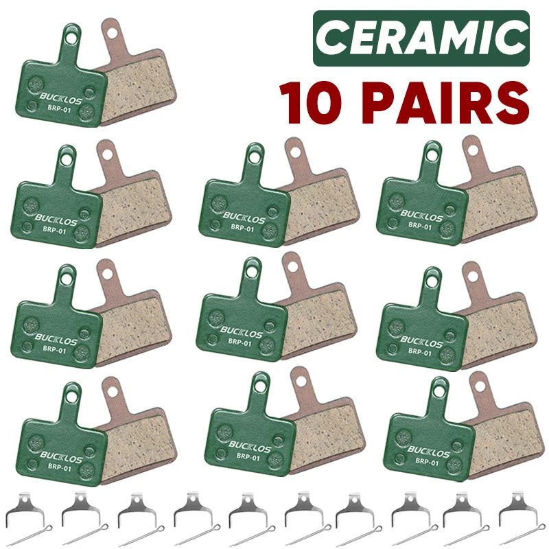 BUCKLOS Ceramic Hydarulic Disc Brake Pads For SHIMANO B01S B05S 1/2/4/6/8/10Pair MTB Brake Pad Wear-resistant Disc Brake Pads