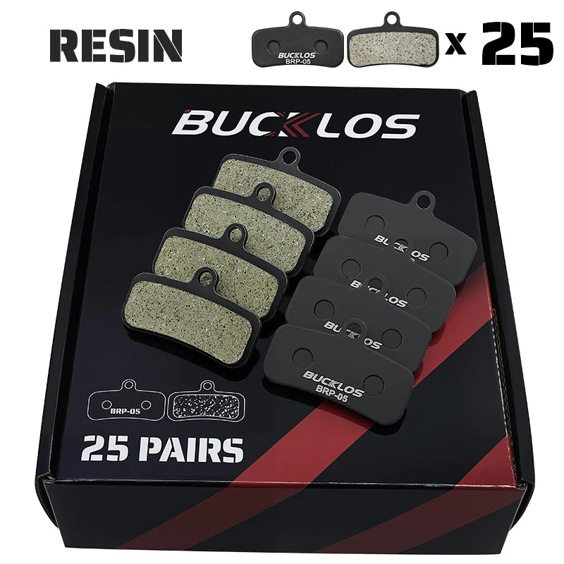 25 Pairs BUCKLOS BRP-05 Bike Disc Brake Pads Ceramic Resin Bicycle Hydraulic Brake Pads for SHIMANO D02S N03A Bicycle Brake Pads