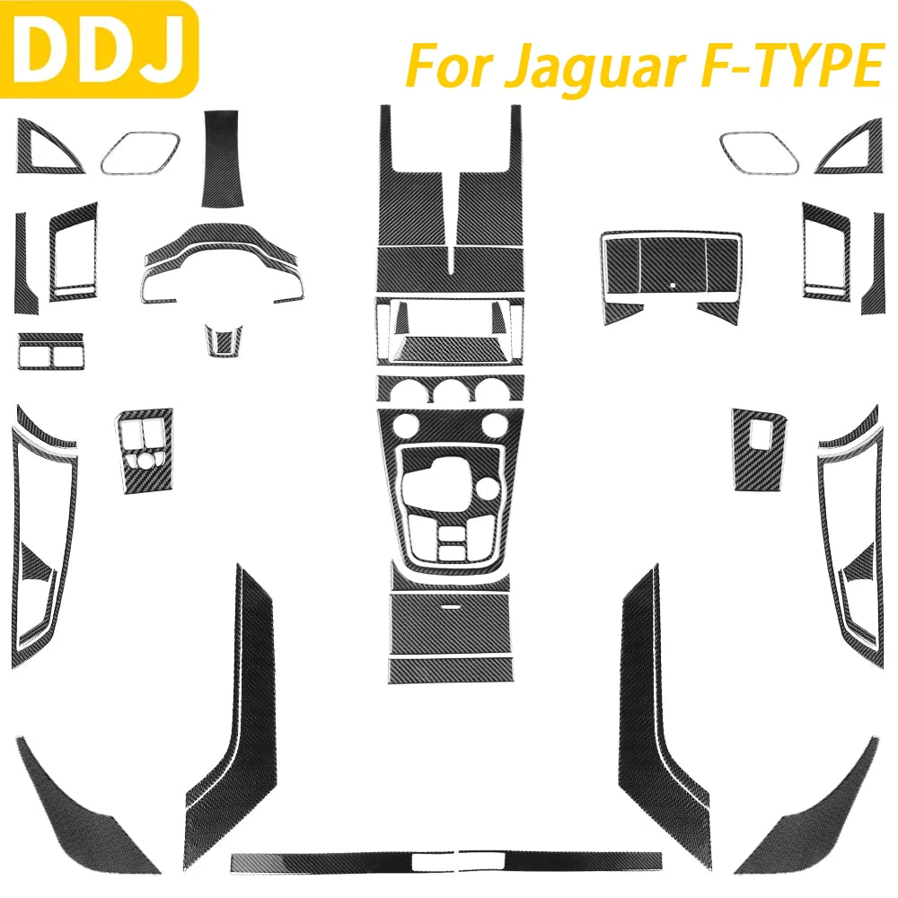 For Jaguar F-TYPE 2013-2024 Carbon Fiber Center Console Gear