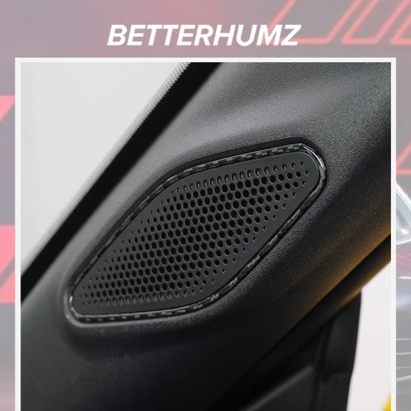 Carbon Fiber Auto A-Pillar Speaker Panel Cover Trim Sticker 