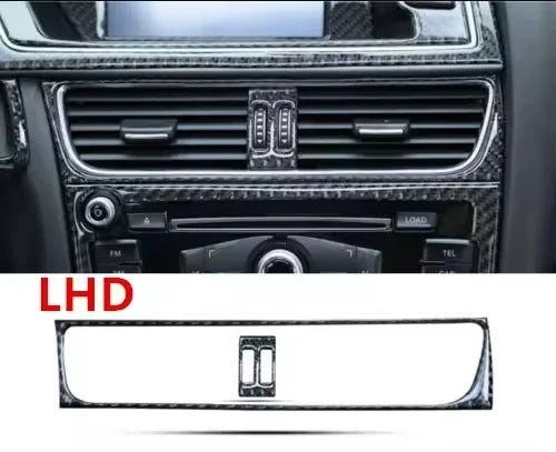 For Audi A4 B8 A5 S5 Carbon Fiber Center Console Dashboard Gear Shift Air Outlet Vent Trim Set Car Interior Accessories Sticker