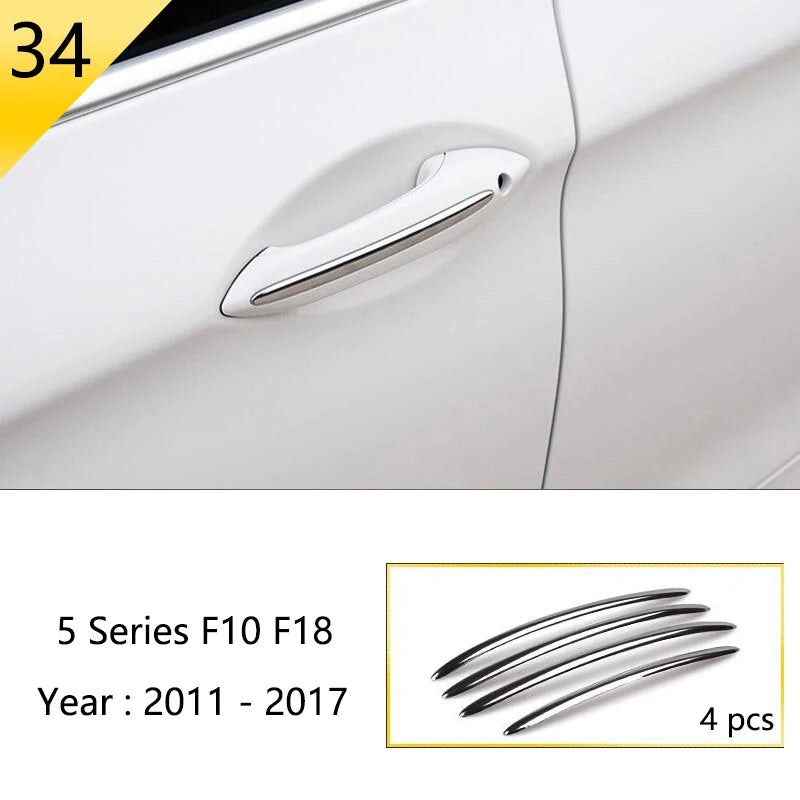 For BMW 5 Series F10 F11 F18 Accessories Stainless Steel Modified Interior Car Central Air Outlet Set Trim Sticker Frame Styling