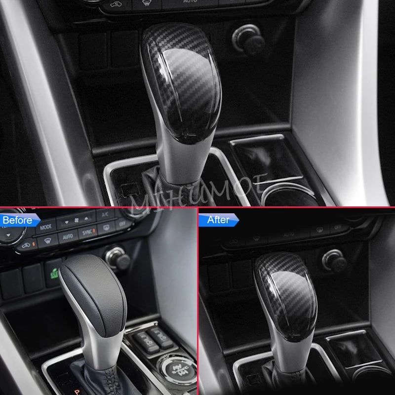 For Mitsubishi Eclipse Cross 2018-2026 Carbon Fiber Car Gear