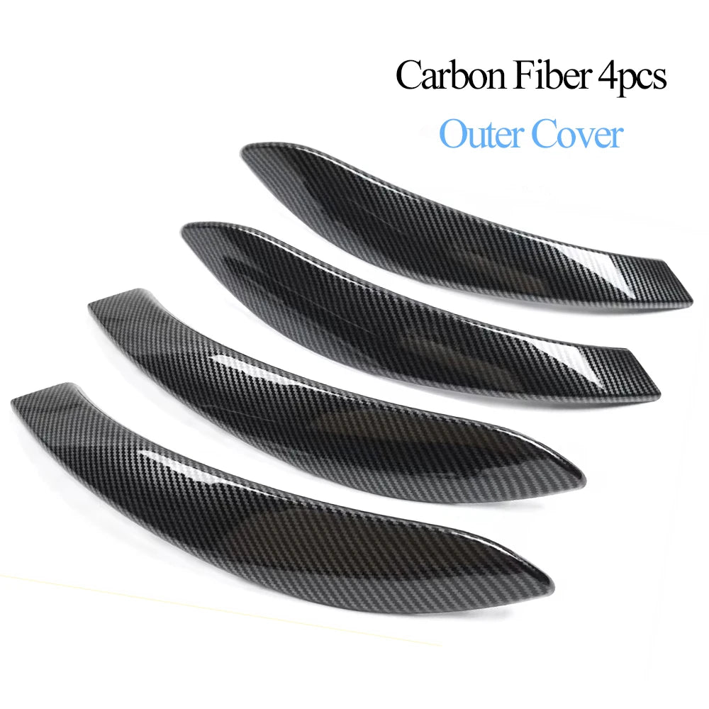 Carbon Fiber Interior Car Asseccories Door Pull Handle with Handle Outer Cover Trim For BMW 3 4 Series F30 F80 F31 F32 F33 F34