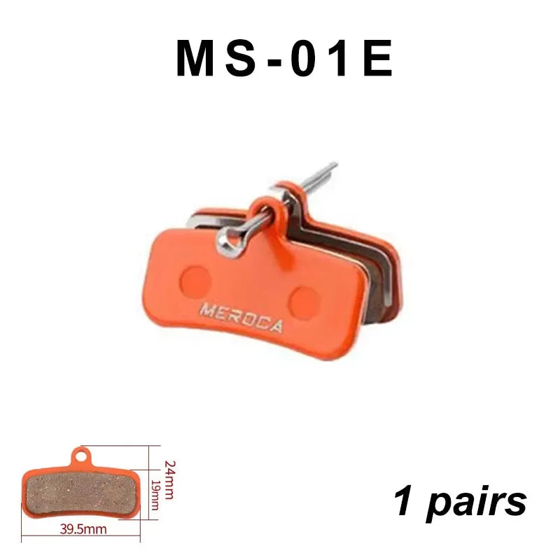 MEROCA 4 Piston Mtb Bike Hydraulic Brake Pads For Saint M810 M820 Zeem640 DS-01E Metal Brake Pads MS-01E Resin Brake Pads