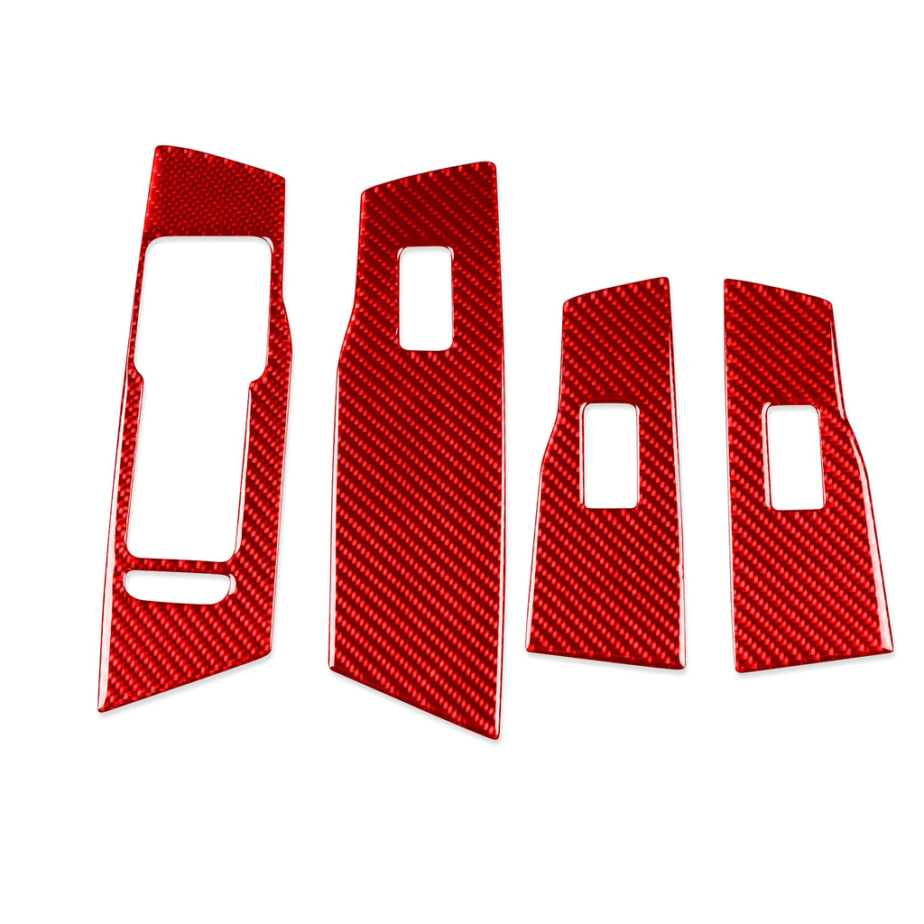 For VolkSwagen VW POLO 2019-2025 Carbon Fiber Window Lifting Gear Shift Console CD AC Trim Car Interior Accessories Sticker