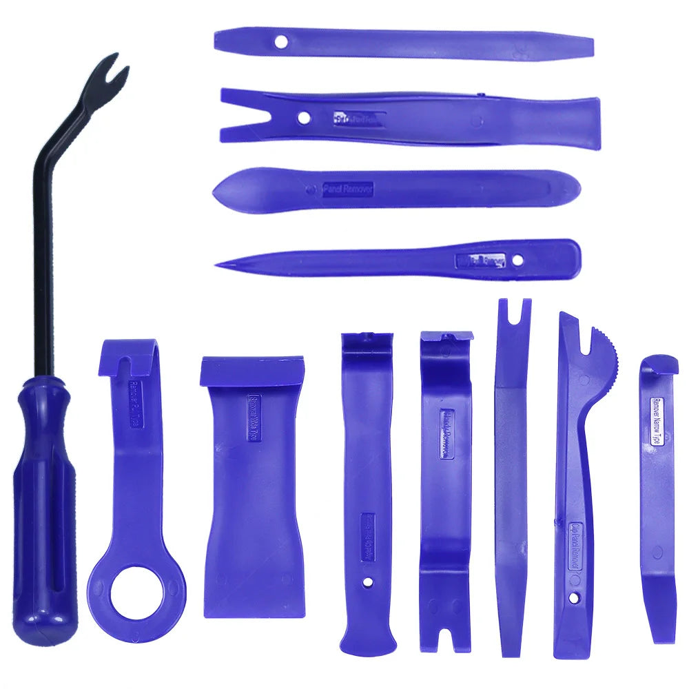 12/5pcs Auto Door Clip Panel Trim Removal Tool Kits Navigation Blades Disassembly Plastic Car Interior Conversion Repairing Tool