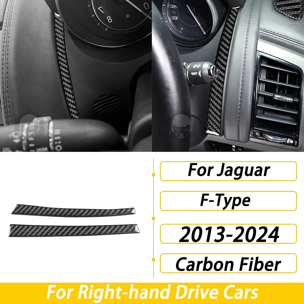 For Jaguar F-TYPE 2013-2024 Carbon Fiber Center Console Gear Shift Dashboard Air Vent Panel Trim Set Car Accessories Sticker