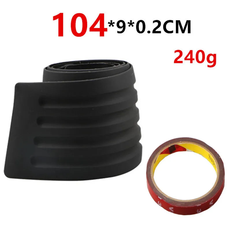 Universal Carbon Fiber Car Trunk Door Guard Strips Sill Plate Protector Rear Bumper Guard Rubber Mouldings Pad Trim Cover Strip