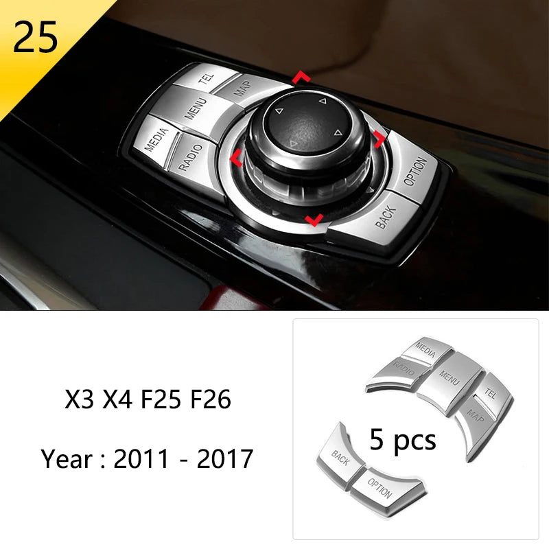 Accessories for BMW X3 X4 F25 F26 Car Inner Gearshift Air Conditioning CD Panel Door Armrest Cover Trim Decorative Car Stickers