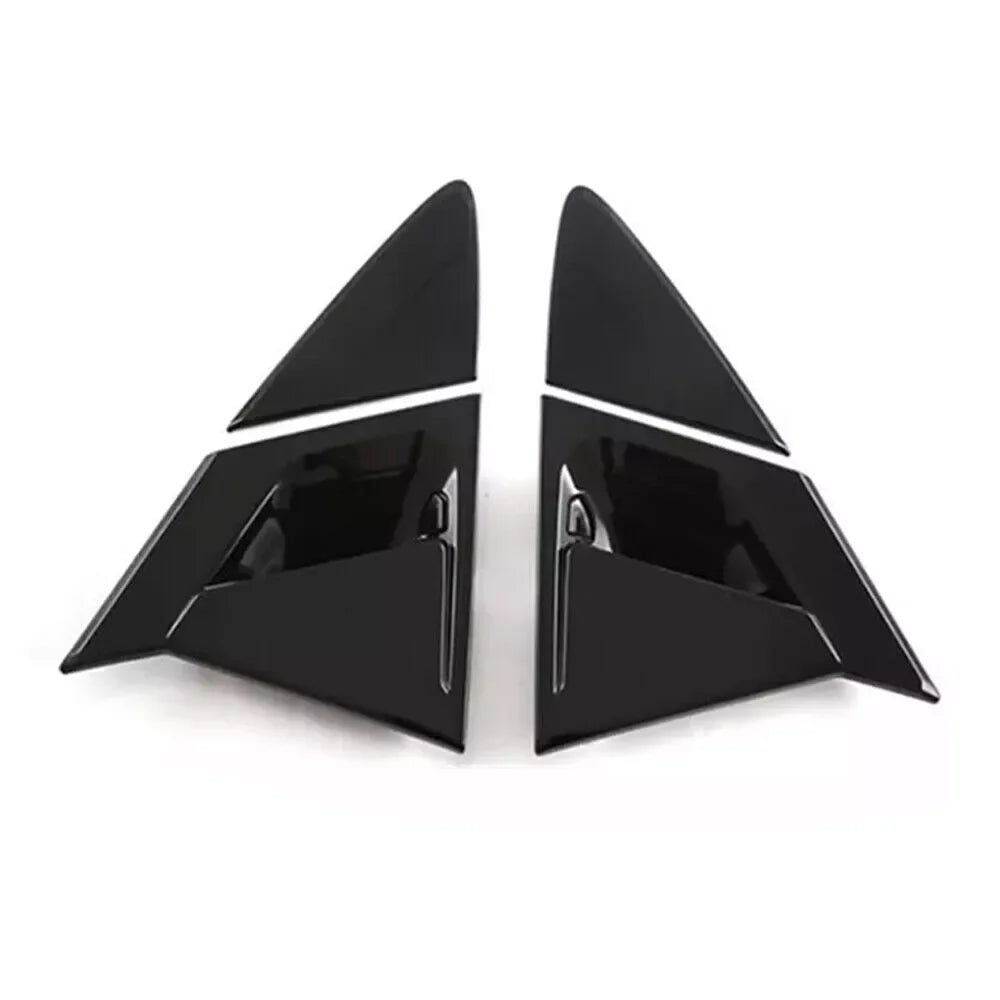 For Toyota Prius 60 Series 2023 2024 2025 Car Rear Louver Window Side Shutter Cover Trim Sticker Vent Scoop ABS Carbon Fiber