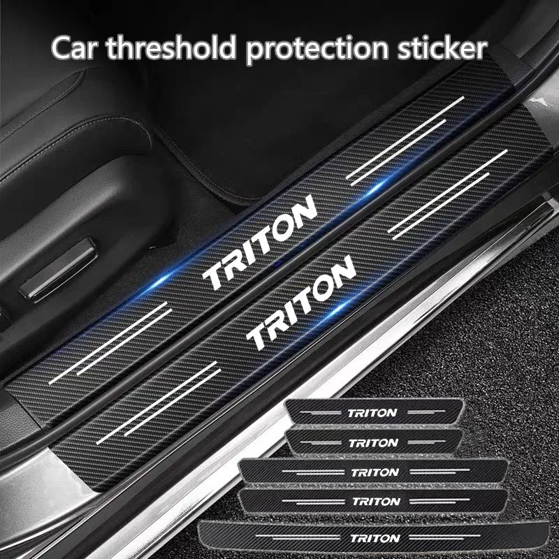 60X7CM Car Door Sill Side Anti Scratch Protector Strip Carbo