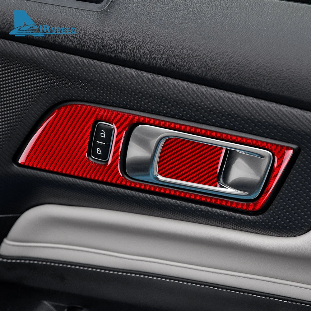 Real Soft Carbon Fiber Sticker For Ford Mustang GT Dark Hors