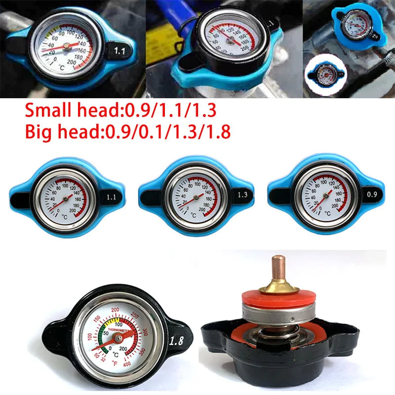 Car Motorcycle Refit Styling Thermo Radiator Cap Tank Cover 