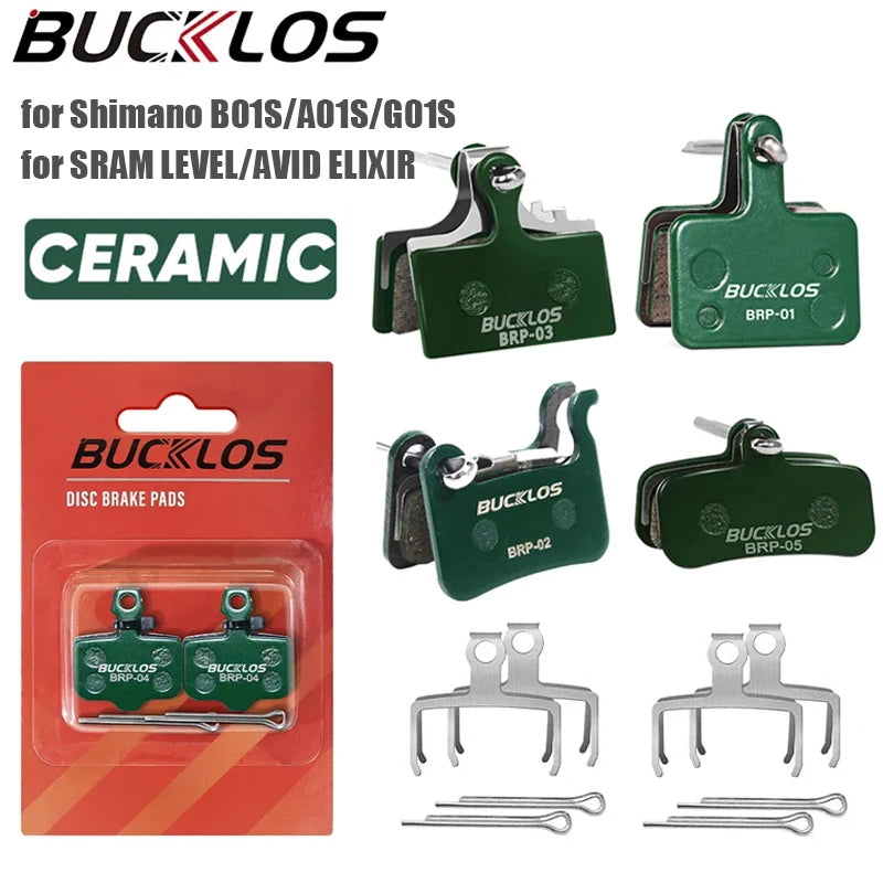 BUCKLOS B01S Brake Pads Bicycle Ceramic Disc Brake Pads for 
