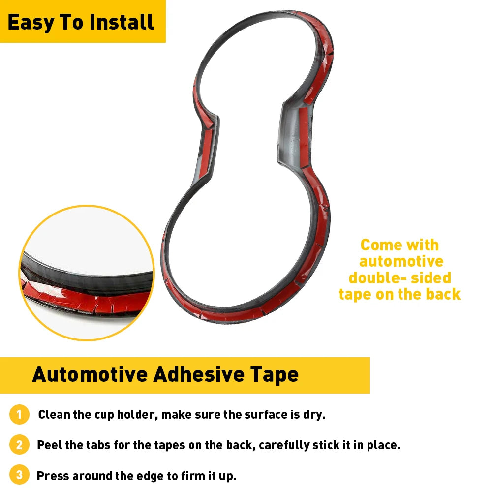 Cup Holder Cover Frame for Ford Mustang 2022 2021 2020 2015 