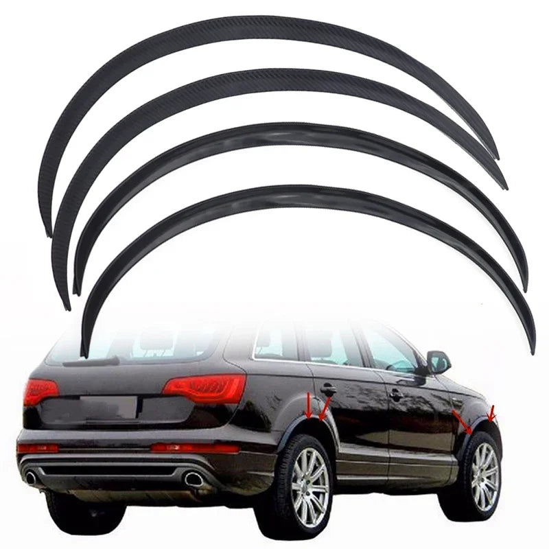 2/4pcs Universal Car Truck Black/ Carbon Fiber Body Kit trim