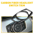 1Pcs Carbon Fiber Headlight Switch Trim Decor Cover for Ford
