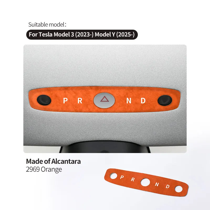 For Tesla Model 3 (2023-) / Model Y (2025-) Car Reading Light Panel Trim Sticker Anti Scratch Carbon Fiber Interior Accessories