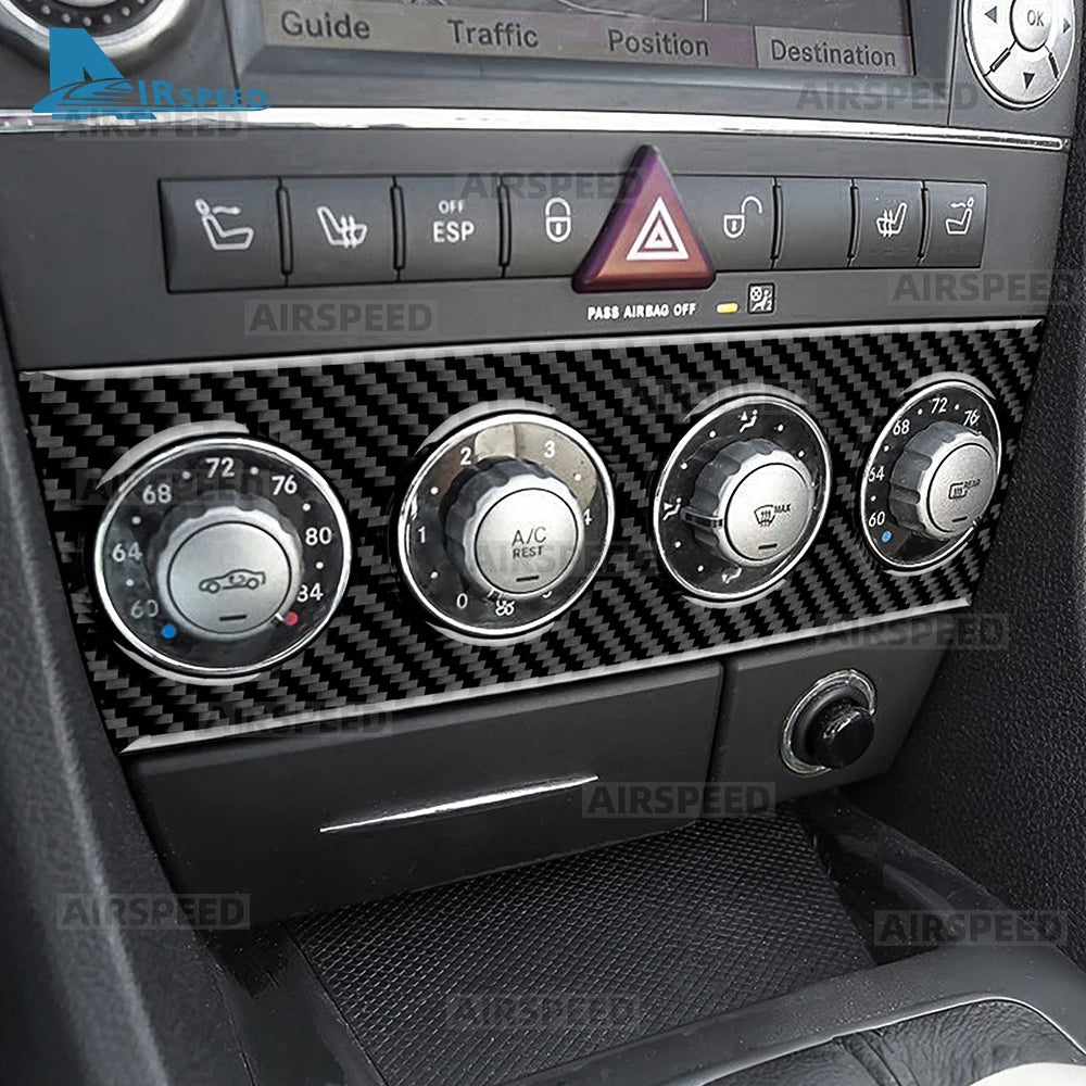 Real Soft Carbon Fiber Trim Sticker For Mercedes Benz SLK R1