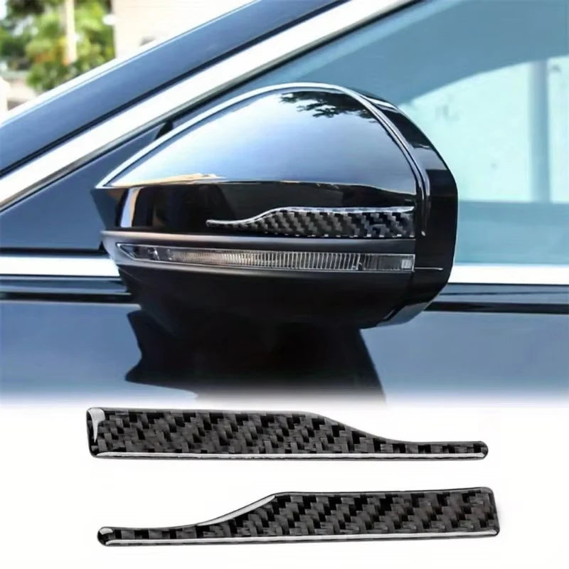 2pc Universal Auto Side Mirror Protector Sticker Carbon Fibe