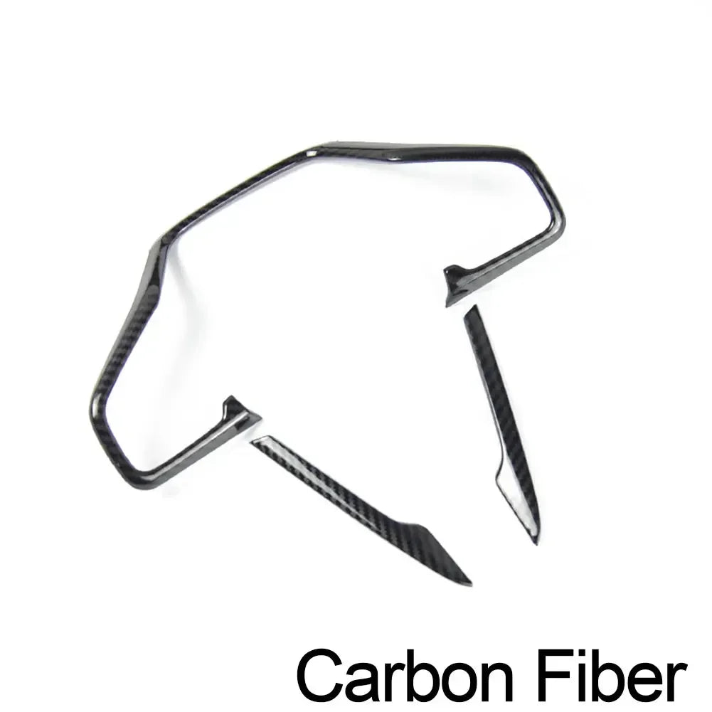 For Honda Civic 10th 2016 2017 2018 Carbon Fiber Style Car Steering Wheel Frame Cover Trim Stickers Interior Look Accessories
