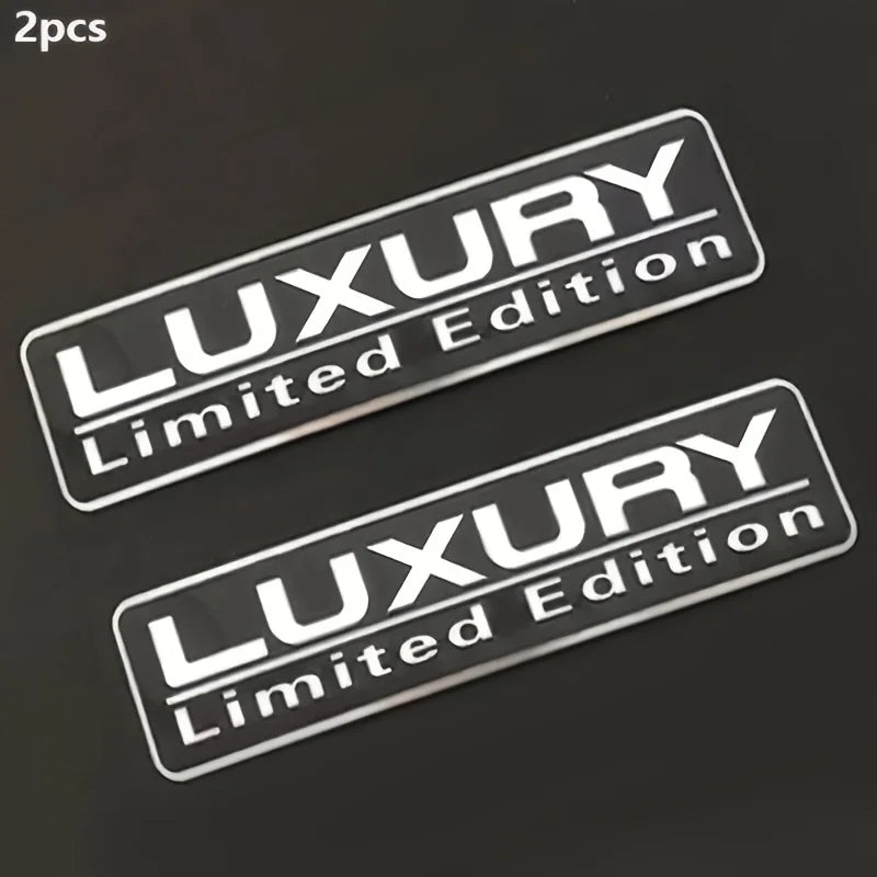 2PCS Limited Edition Emblem 3D Metal Badges Decal Sticker Auto Racing Sport Emblem for Rear Trunk Side Fender Car Motorcycle