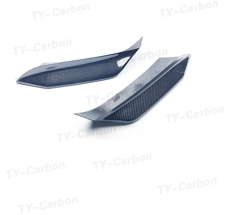 Dry Carbon Fiber Car Front Bumper Splitters For BMW F80 M3 F82 F83 M4 2014-2019 Front Upper Vent Splitter Fog Lamp Trim Cover