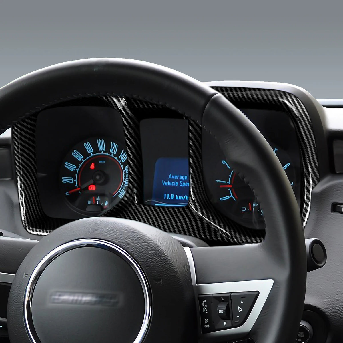 ABS Car Dashboard Display Screen Cover Carbon Fiber Interior