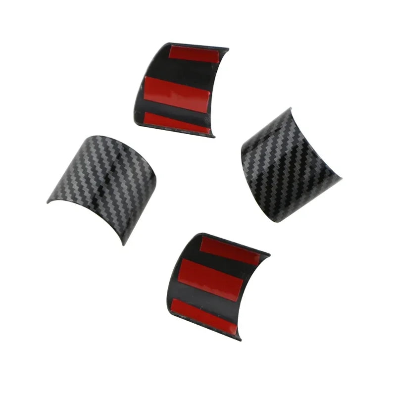 4Pcs/Set Interior Car Steering Wheel Panel Cover Trim Sticke