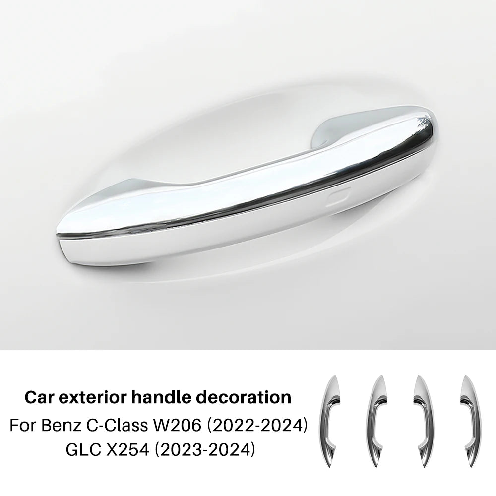 ABS Carbon Fiber for Mercedes Benz GLC X254 C Class W206 S206 2022 2023 2024 Door Handle Trim Cover Car Exterior Accessories