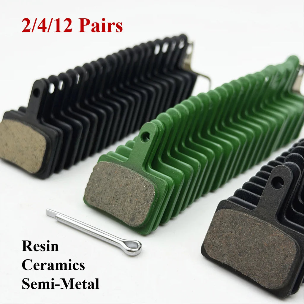 2/4/12Pairs Bicycle Disc Brake Pads Resin / Semi-Metal / Cer