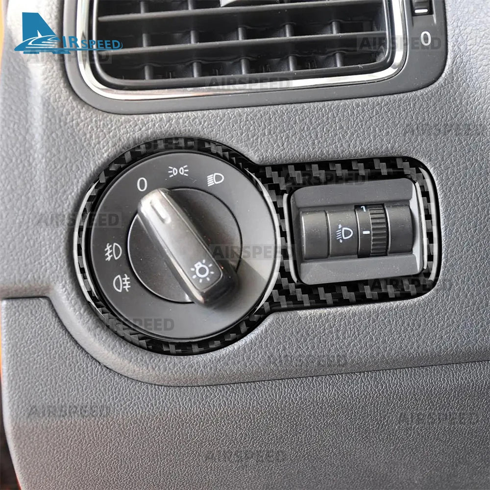 Real Soft Carbon Fiber Sticker For Volkswagen VW Polo MK5 6R