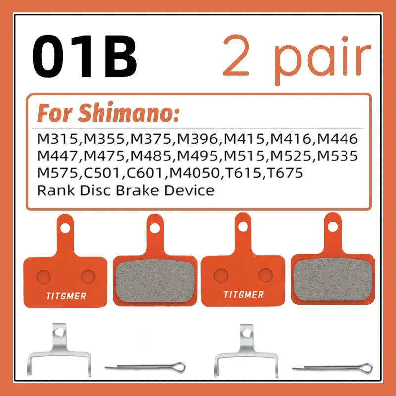 Resin Disc Brake Pads for Shimano B01s B05s MT200 M315 Mt410 M445 M446 M395 Mt400 M375 B03s Road Mountain Mtb Bike Brake Pads