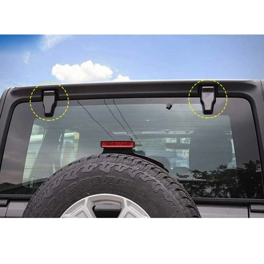 2pcs/set Car Rear Window Glass Hinge Cover Trim ABS Plastic 