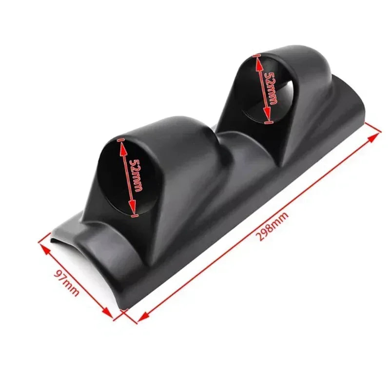 Universal Gauge Cup Car Meters Mount Holder 2 inch 52mm Gauge Pod 2/3 Hole Left Hand Drive A-Pillar Meter Pod Black/Carbon Fiber