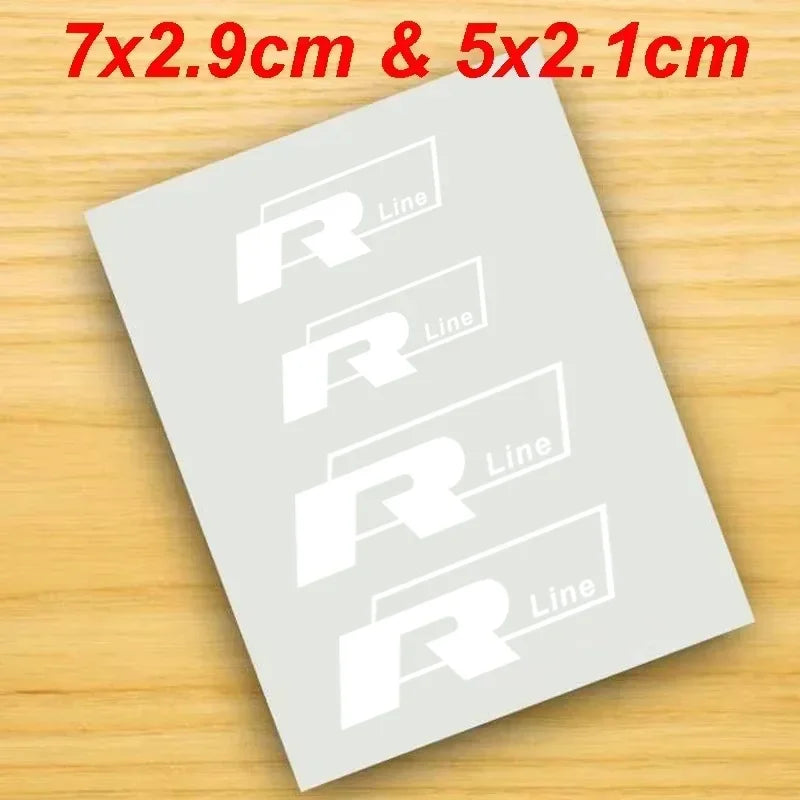 4pcs Car Caliper Sticker Tire Brake Cover Waterproof Film Body Decals for Rline R Line Golf 3 5 7 Polo Passat GTI